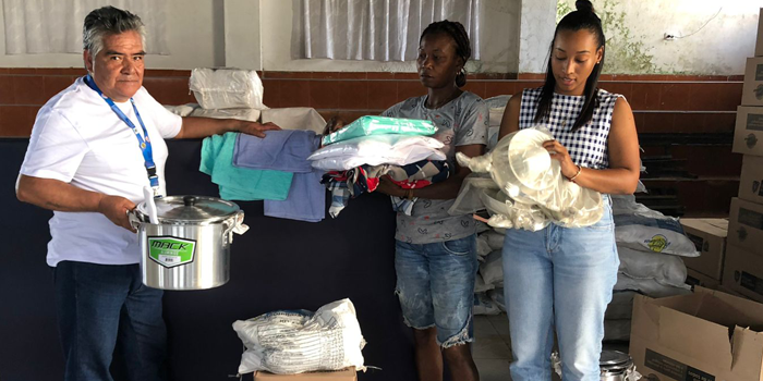 En Barbacoas, 35 familias recibieron ayuda humanitaria inmediata Entrega de Ayuda Humanitaria a 35 familias desplazadas en Barbacoas