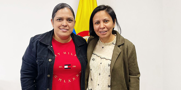 Eucaris Salas y Patricia Tobón (Foto archivo Mesa Nacional de Participación Efectiva)