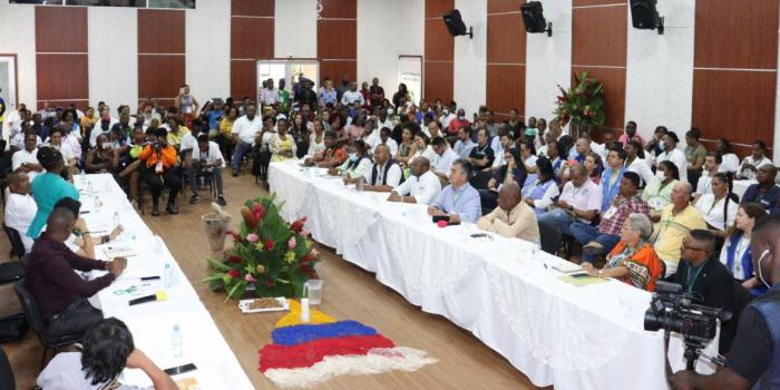 Sesión de la Mesa Humanitaria y Construcción de Paz para el departamento del Chocó