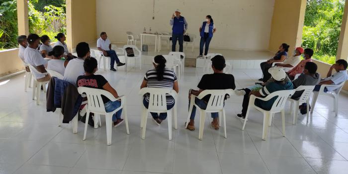 Primera jornada en zona rural de Ovejas con el acompañamiento del grupo de profesionales adscritos a Reparación Colectiva de la Unidad para las Víctimas territorial Sucre.