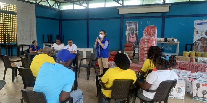 Entrega de dotación, la cocina palenquera