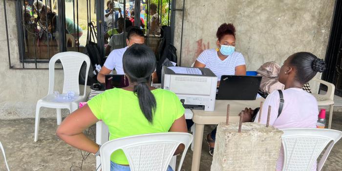 Víctimas de barrio de Buenaventura recibieron atención integral Jornada de asistencia y atención en el barrio La Cima de Buenaventura