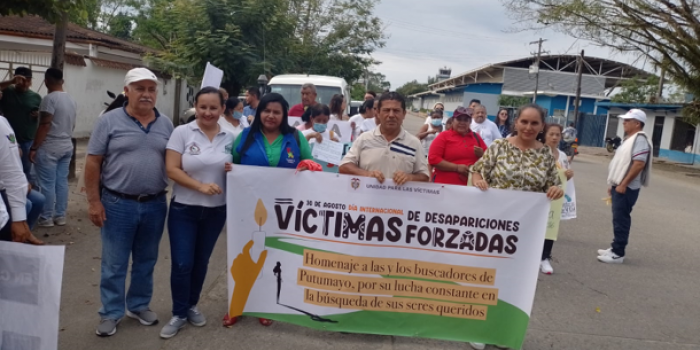 Caminata en el marco de  la  conmemoración en Puerto Asís