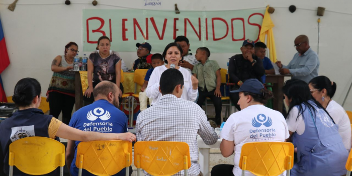 Reunión de la Unidad para las Victimas y entidades del Estado con el pueblo embera katío del Resguardo Tahami del Alto Andágueda. 