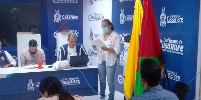 Intervención del coordinador de la mesa departamental de Casanare, José Alirio Barrera.