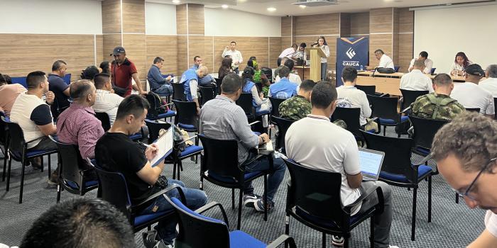 Sesión de Puesto de Mando Unificado sesionado en el Bordo, Patía. 