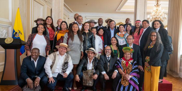 Bienvenida María Patricia (Tobón Yagarí) al Gobierno, ceremonia, que se llevó a cabo en el Salón Gobelinos de la Casa de Nariño