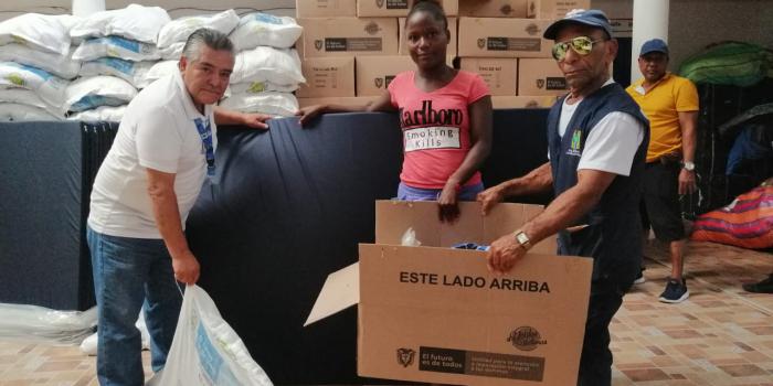 Entrega de Ayuda Humanitaria a 160 familias desplazadas en Nariño