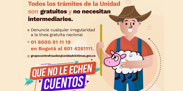 Imagen de invitación para evitar caer en fraudes en El Retén (Magdalena) 