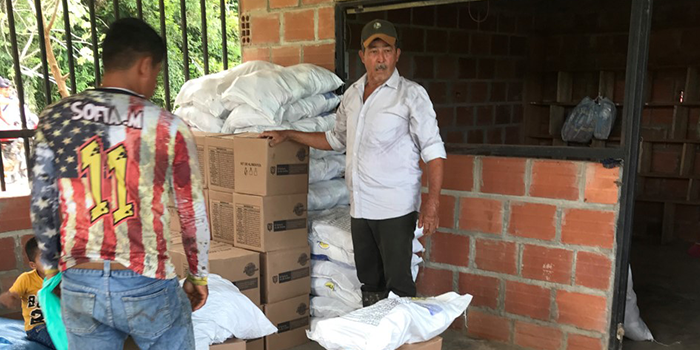 Víctimas reciben ayuda en Puerto Rondón