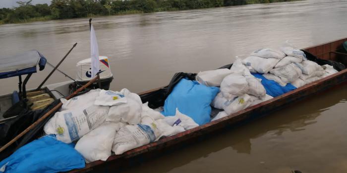 Entrega de Ayuda Humanitaria en municipios afectados por confinamiento en Chocó. 