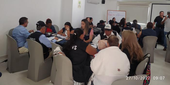 Reunión de la Mesa de Participación Efectiva de las Víctimas en Santander para nuevo Plan Nacional de Desarrollo. 
