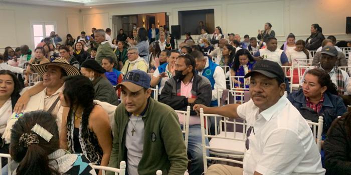 Delegados de desaparición forzada en el encuentro nacional de Bogotá. 