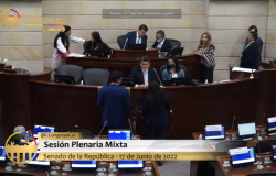 Foto de sesión Plenaria Mixta del Congreso el 17 de junio de 2022