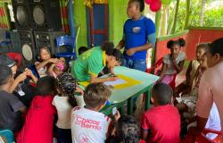 niños y niñas que participaron en la jornada pedagógica