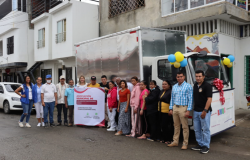 Asociación Campesina AMUC recibió hoy por parte de la Unidad para las Víctimas un camión tipo furgón