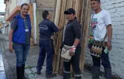equipo de Asuntos Étnicos de la Unidad cumplió con una visita técnica al predio donde llegarán los 27 miembros de la comunidad e hizo entrega de materiales para la construcción de las viviendas temporales.