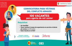 Imagen de convocatoria de víctimas para empleo  