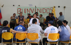 Reunión de la Unidad para las Victimas y entidades del Estado con el pueblo embera katío del Resguardo Tahami del Alto Andágueda. 