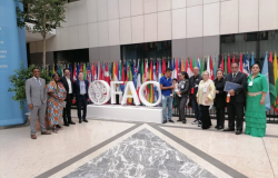 víctimas y delegados de la FAO