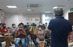 Integrantes de mesa de víctimas de Casanare recibiendo formación